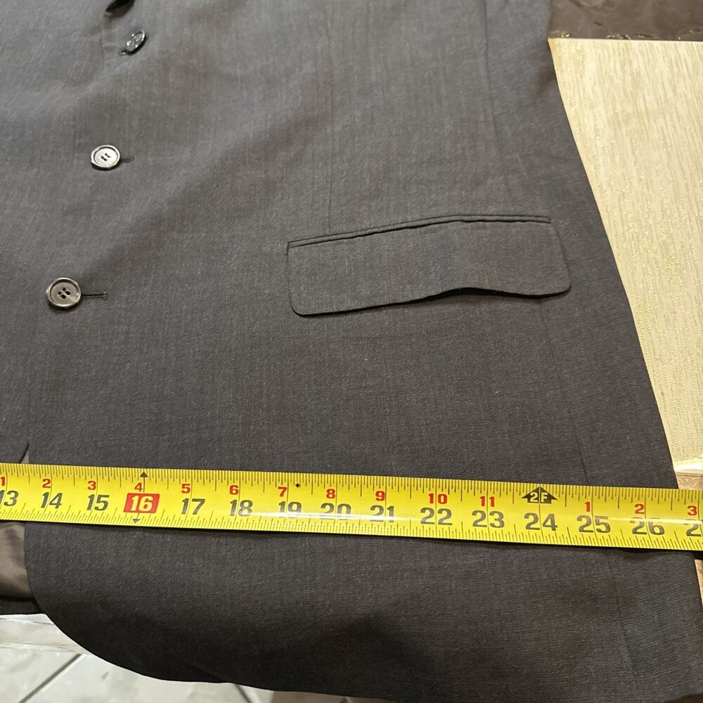 Brooks Brothers Brooksease Mens Charcoal Blazer 48R Wool USA Made 3 Button - Picture 9 of 14